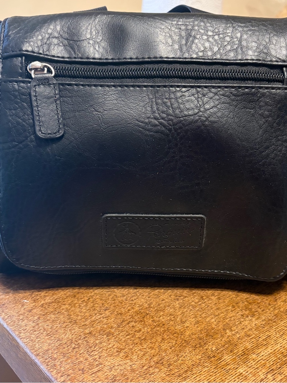 Original Penguin Black Leather Men's Toiletry Bag